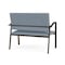Lesro Newport 2 Seat Tandem Seating Metal Frame No Center Arms, Bronze, RS Rain Song Upholstery NP1501 - alternate 3